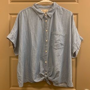 Madewell Demin Women's Short-sleeve Button-up